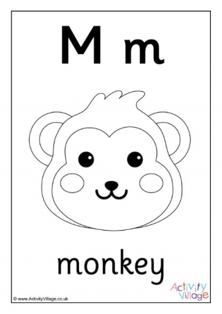 Alphabet Colouring Page M