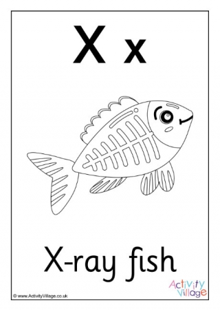 letter x coloring page