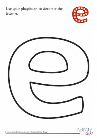 Lowercase Letter E Template Printable