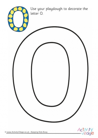 Alphabet Decorate The Letter O Playdough Mat Uppercase