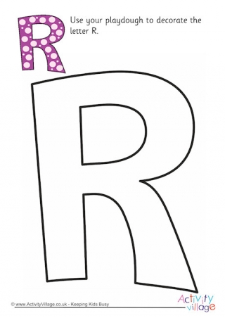 Alphabet Decorate The Letter R Playdough Mat Uppercase