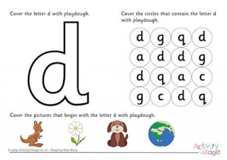 Alphabet Playdough Mat D