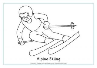 bobsled coloring page