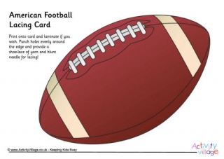 American Football Lacing Card