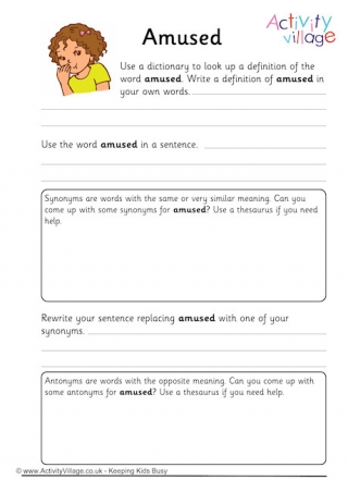 vocabulary worksheets