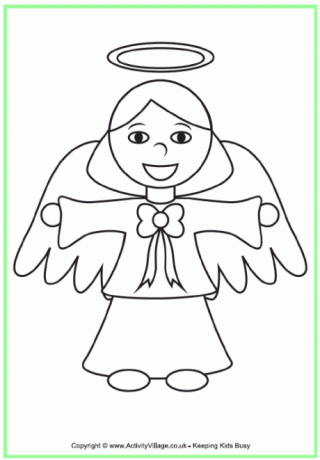 Angel Colouring Page 2