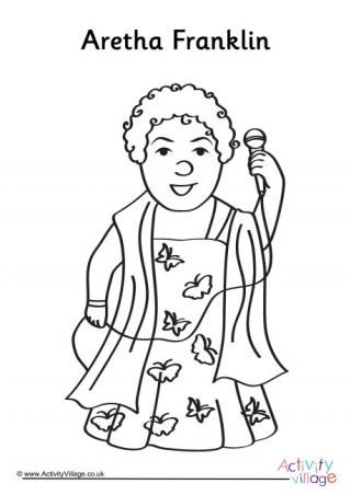 Aretha Franklin Sheet Coloring Pages