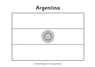 Argentinian Flag Colouring Page