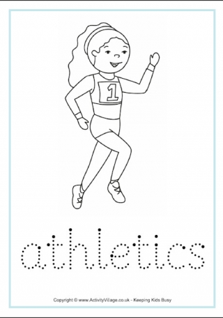 Athletics Tracing Worksheet
