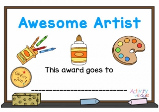 Awesome Artist Certificate