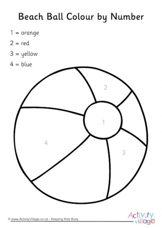 Beach Ball Colour by Number