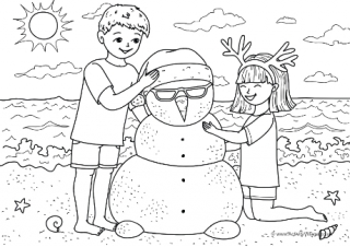 Snowman Colouring Pages