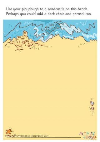 Beach Playdough Mat