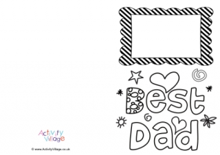 Father's Day Colouring Cards