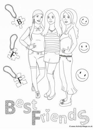 friendship bff coloring book cute coloring pages for girls