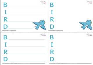 Bird Acrostic Poem Printable