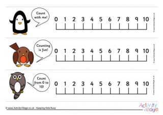 Birds Number Line 0-10