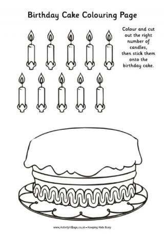 Birthday Cake Paper Crown Printable Coloring Craft | Made By Teachers