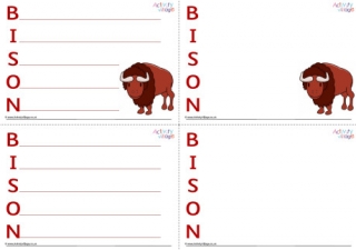 Bison Acrostic Poem Printable
