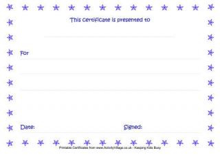 Printable Traditional Certificates for Kids