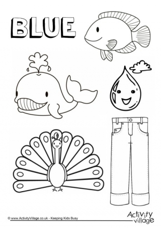 blue coloring pages