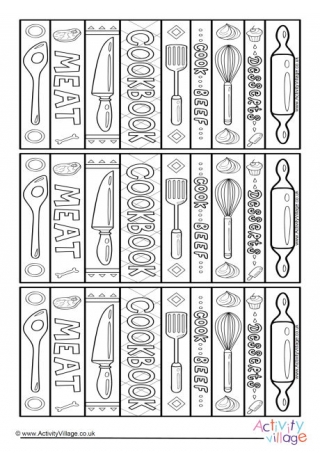 Bookshelf Colouring Bookmarks 3