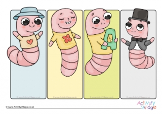 Bookworm bookmarks