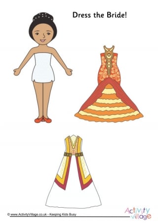 wedding paper dolls