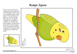 Budgie Printable Jigsaw