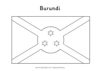 Burundi Flag Colouring Page