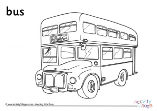 Bus Colouring Page