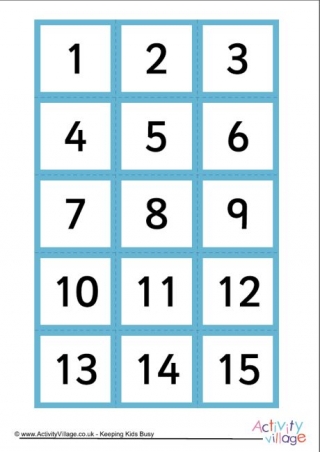Calendar Number Cards