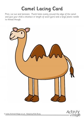 camel cut out template