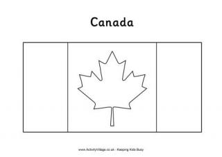 canadian flag outline