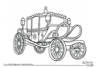 horse and carriage coloring pages