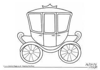 carriage coloring pages