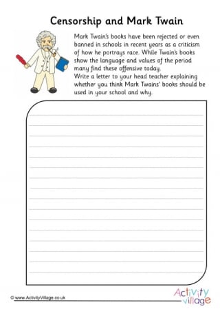 Censorship and Mark Twain Worksheet