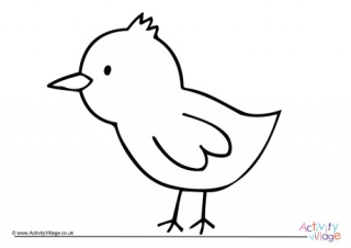 Chick Colouring Page 4