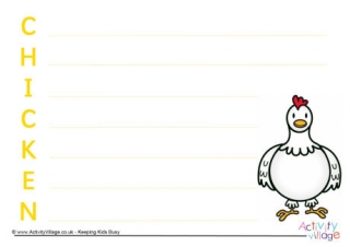 Chicken Acrostic Poem Printable