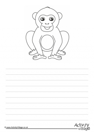 Monkey Writing Clip Art