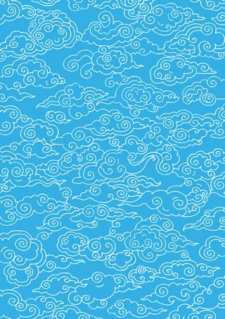 Chinese Cloud Design Scrapbook Paper