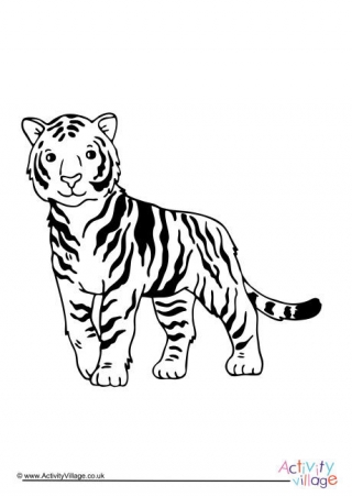 Download Tiger Colouring Page