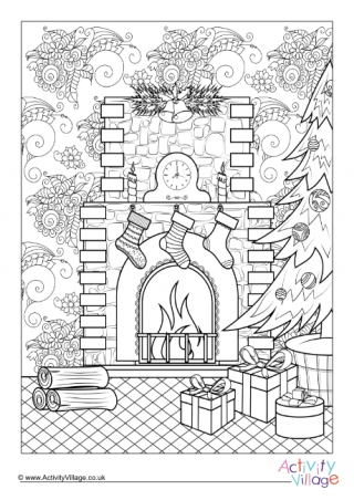 Christmas Colouring Pages for Older Kids and Adults