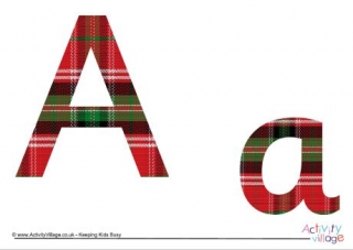 Christmas Tartan Display Letters