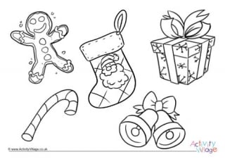 Candy Cane Colouring Pages