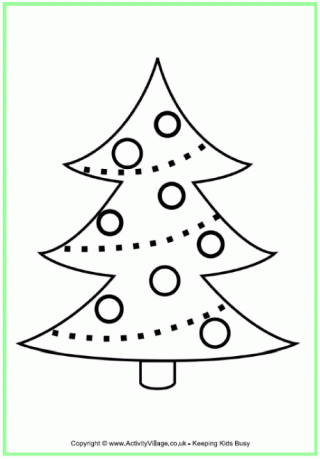 Christmas Tree Colouring Page