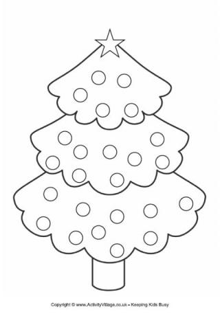Christmas Tree Colouring Pages