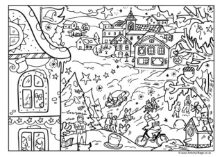 Christmas Colouring Pages for Older Kids and Adults