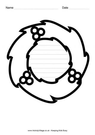 plain wreath coloring pages