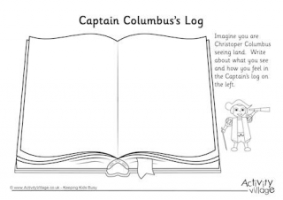 Christopher Columbus Captains Log Writing Prompt